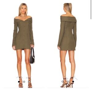 House of Harlow × REVOLVE Lennox Mini Dress in Olive Green size large